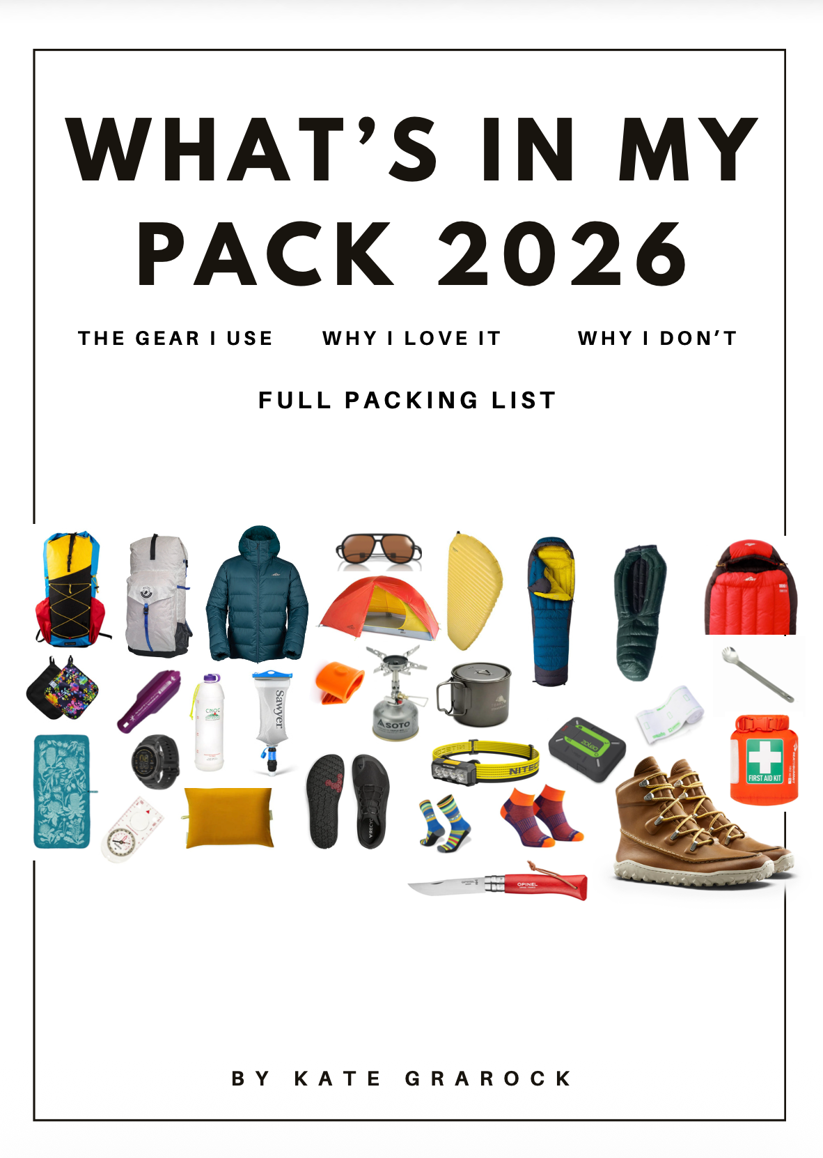 Free gear guide 2026 Whats in my pack